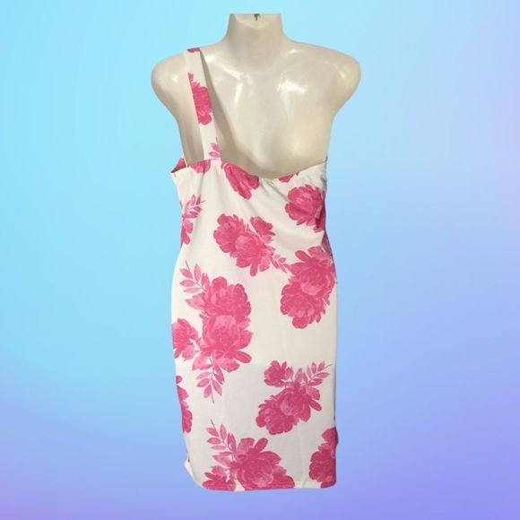 Missguided  Floral Print One Strap Mini Dress - Picture 3 of 8